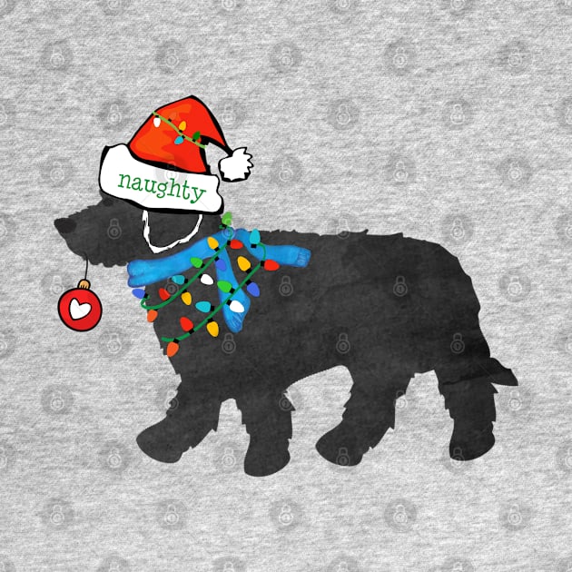 Christmas Labradoodle Naughty Dog by EMR_Designs